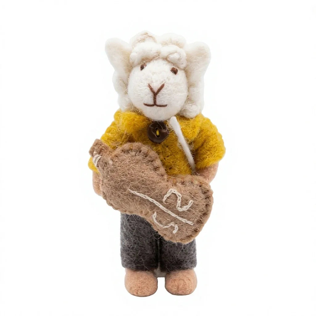 Felt Wool Lamb Doll Christmas Decoration Handmade Eco-Friendly Wall Hanging – view 2