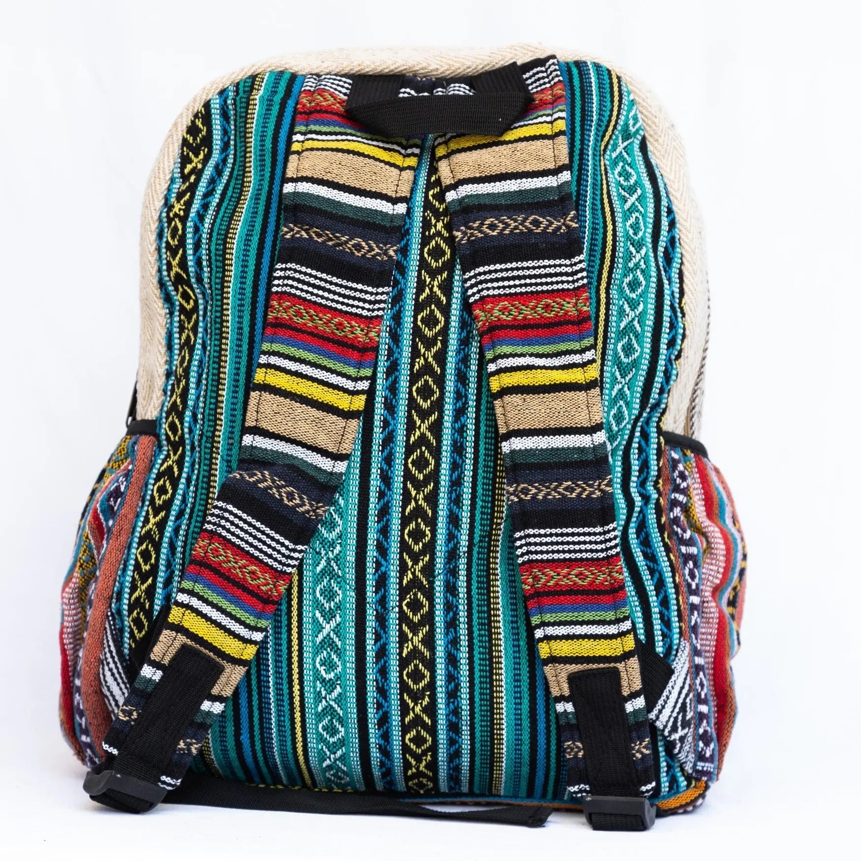 Hemp Backpack Sun & Ohm Needled Pattern - Best Himalaya