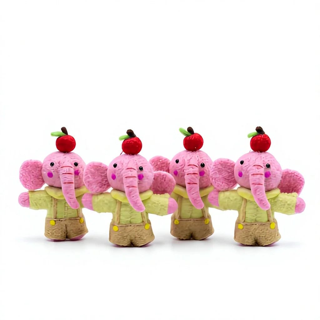 Felt Wool Christmas Ornament with Cherry Crown Handmade Cartoon Animal Decor – handmade by Best Himalaya