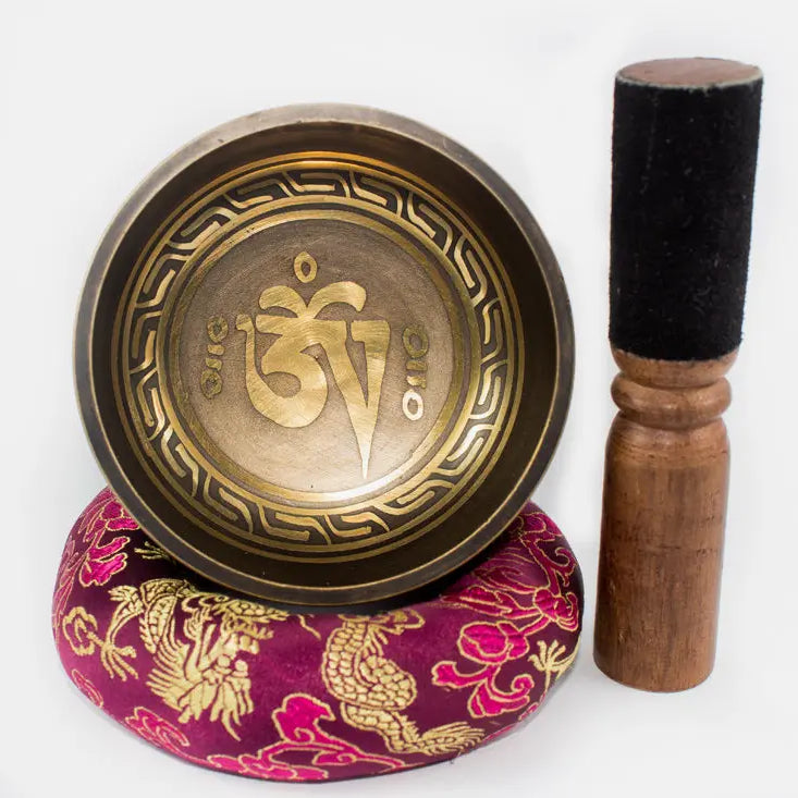 High Quality Antique Tibetan Singing Bowl Buddhist Mantra Carved Design - Best HimalayaBest Himalaya