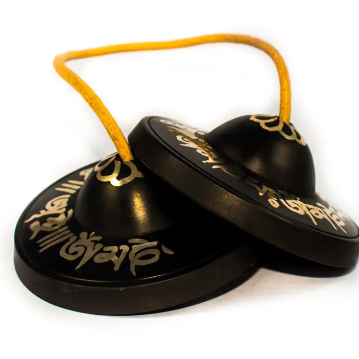 High Quality Special Mantra Etching Bronze tingsha cymbal - Best HimalayaBest Himalaya