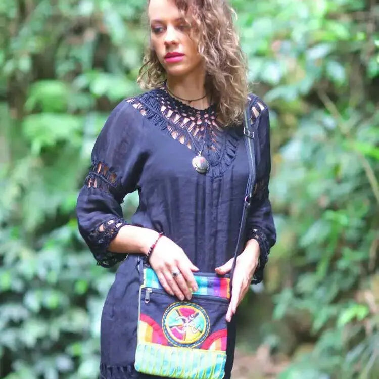 Light Ohm Knitted Multicolor Shoulder Bag Best Himalaya