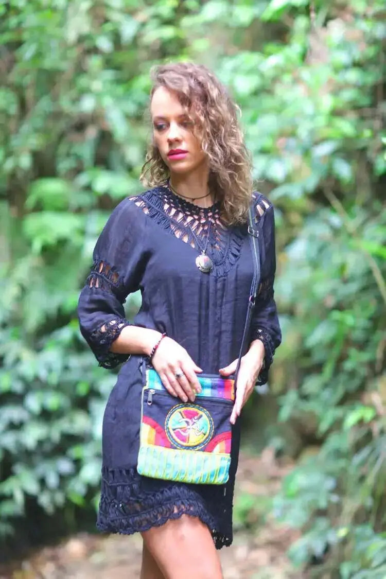 Light Ohm Knitted Multicolor Shoulder Bag Best Himalaya