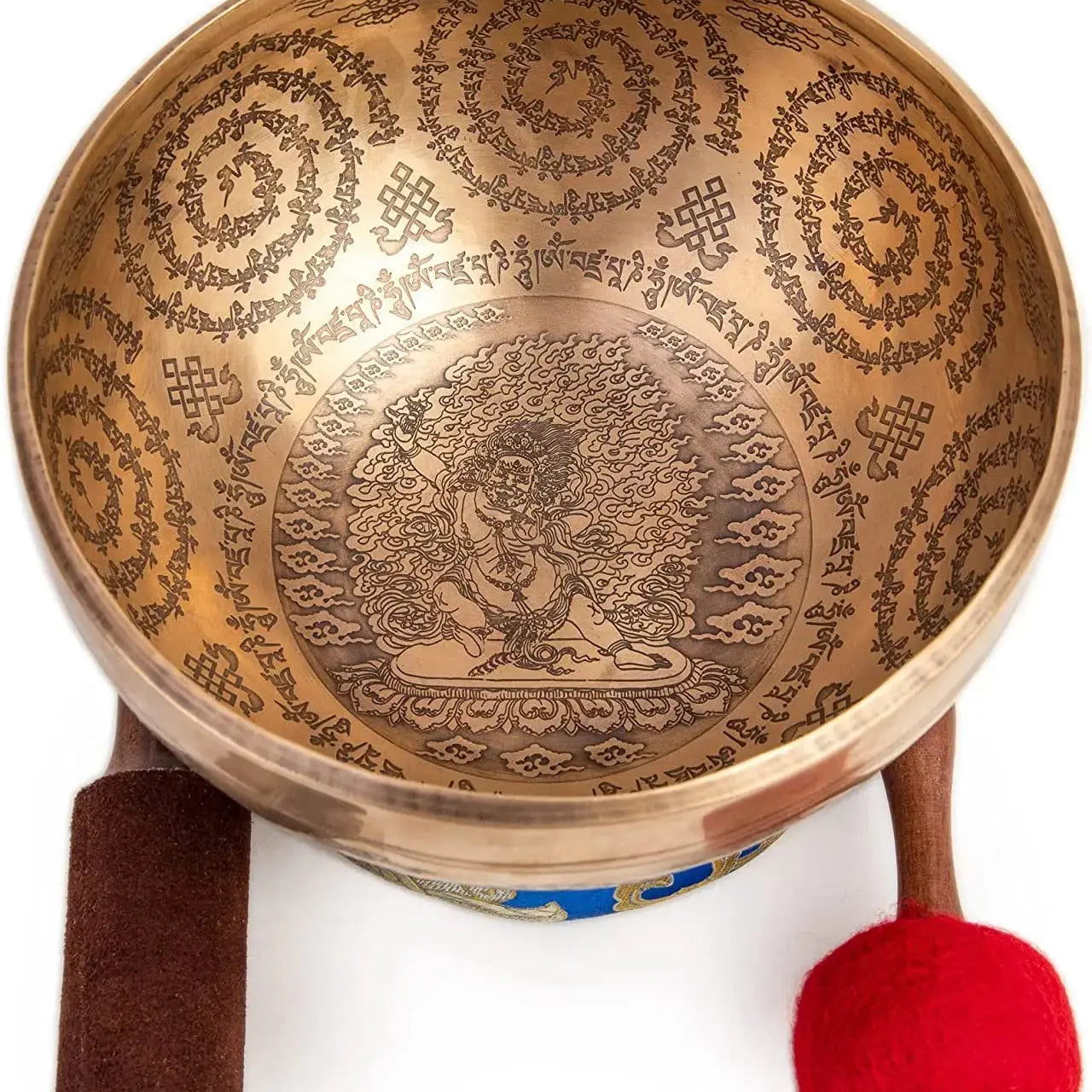 Large Tibetan Singing Bowl Set - 9" Master Healing Grade For Sound Bath Chakra 7 Metal Meditation Yoga By Himalayan Bazaar - Himalayan Bazaar