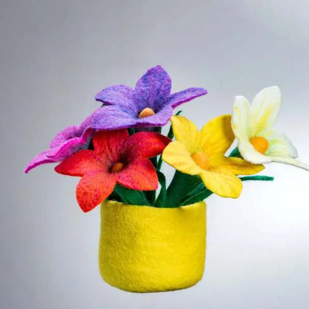 Multi-color Felt Flowers Made In Nepal Best Himalaya