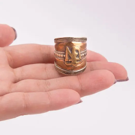 Ohm Crafted Tibetan Copper Adjustable Lucky Fibger Ring - Best HimalayaBest Himalaya