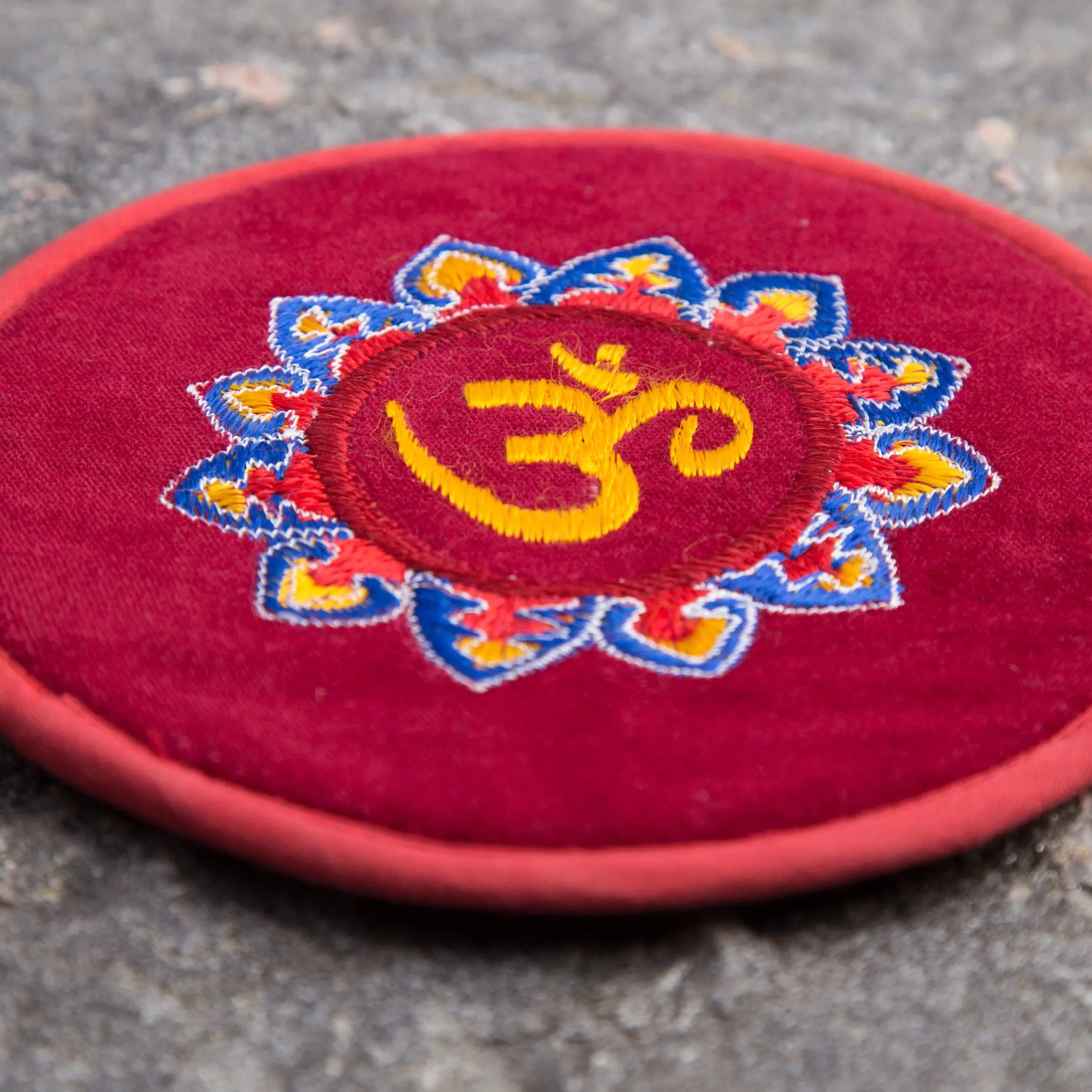 Ohm Knitted Beautiful Design Singing Bowl Cushion - Best HimalayaBest Himalaya