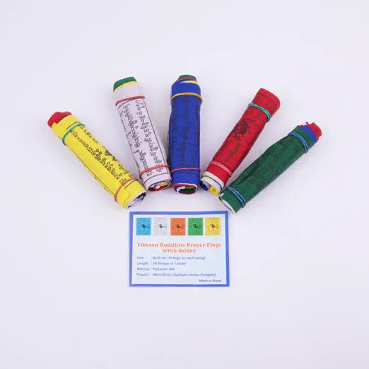Om Mani Padme Hum Mantra Printed Tibetan Buddhist Prayer Flag - Best HimalayaBest Himalaya