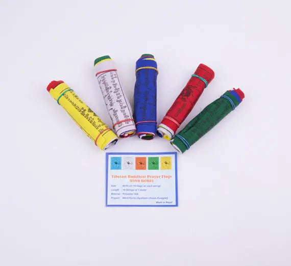 Om Mani Padme Hum Mantra Printed Tibetan Buddhist Prayer Flag - Best HimalayaBest Himalaya