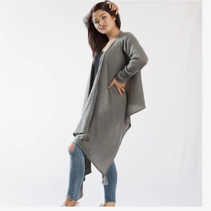 Pure Pashmina High-Low Style Outer - Best HimalayaBest Himalaya