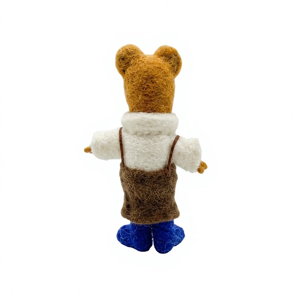 Felt Wool Mouse Ornament with Suspenders Cartoon Animal Christmas Decor – view 4