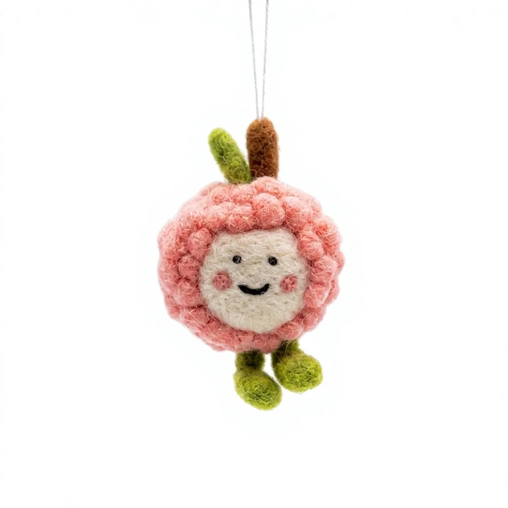 Felt Wool Smiling Flower Ornament Round Small Cartoon Christmas Decor – view 2