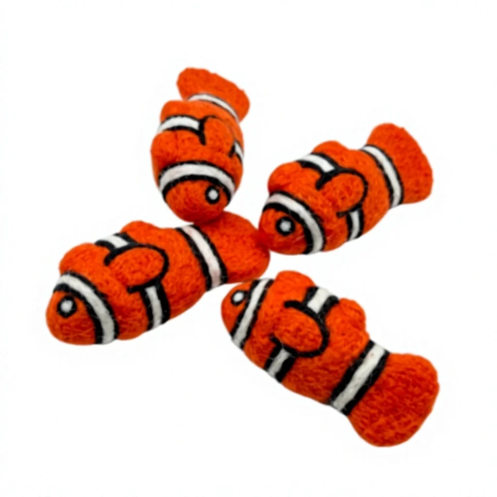Felt Wool Clownfish Ornament Cartoon Animal Shape Christmas Tree Decoration – handmade by Best Himalaya