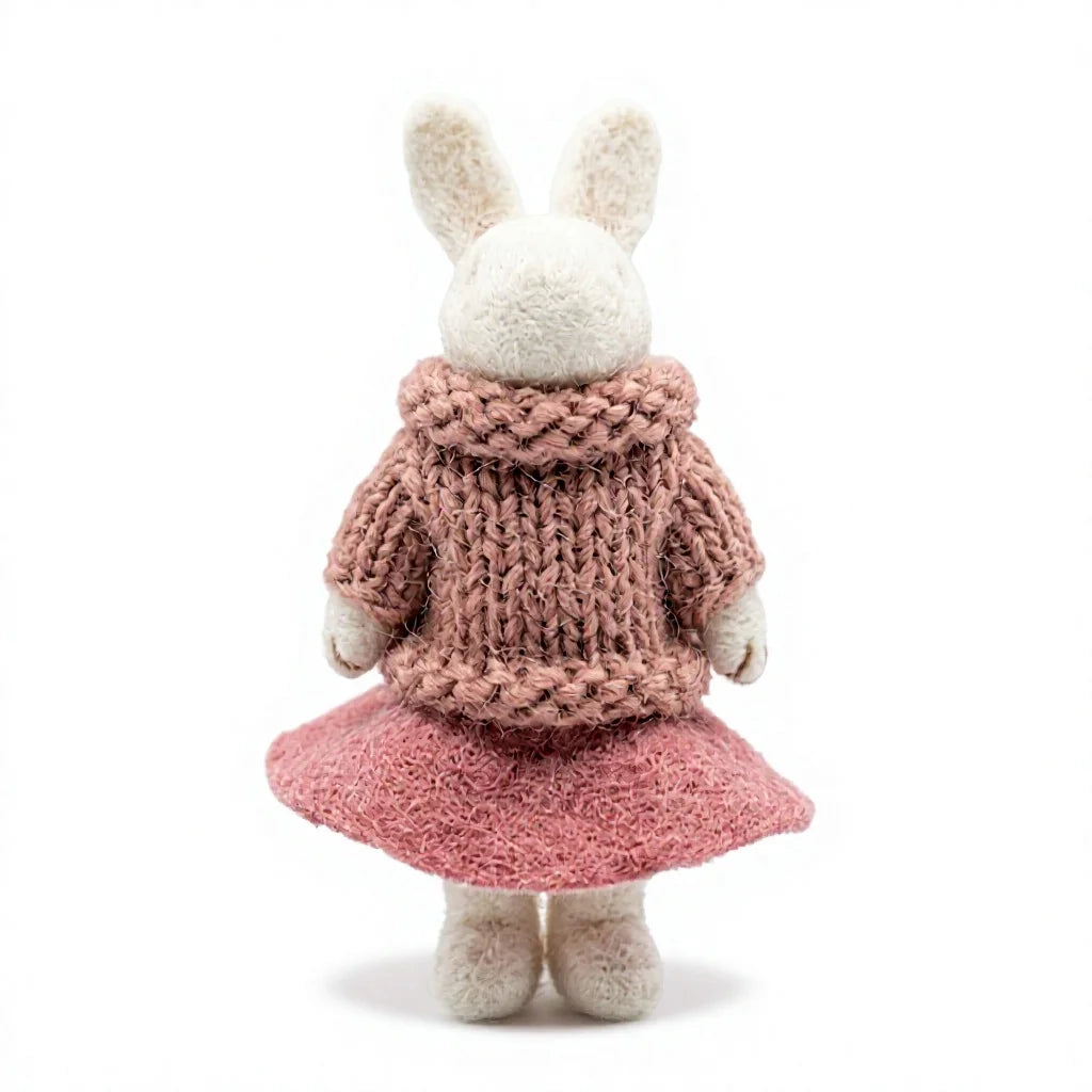 Felt Wool Rabbit Mushroom Ornament Small Cute Christmas Decoration – view 4