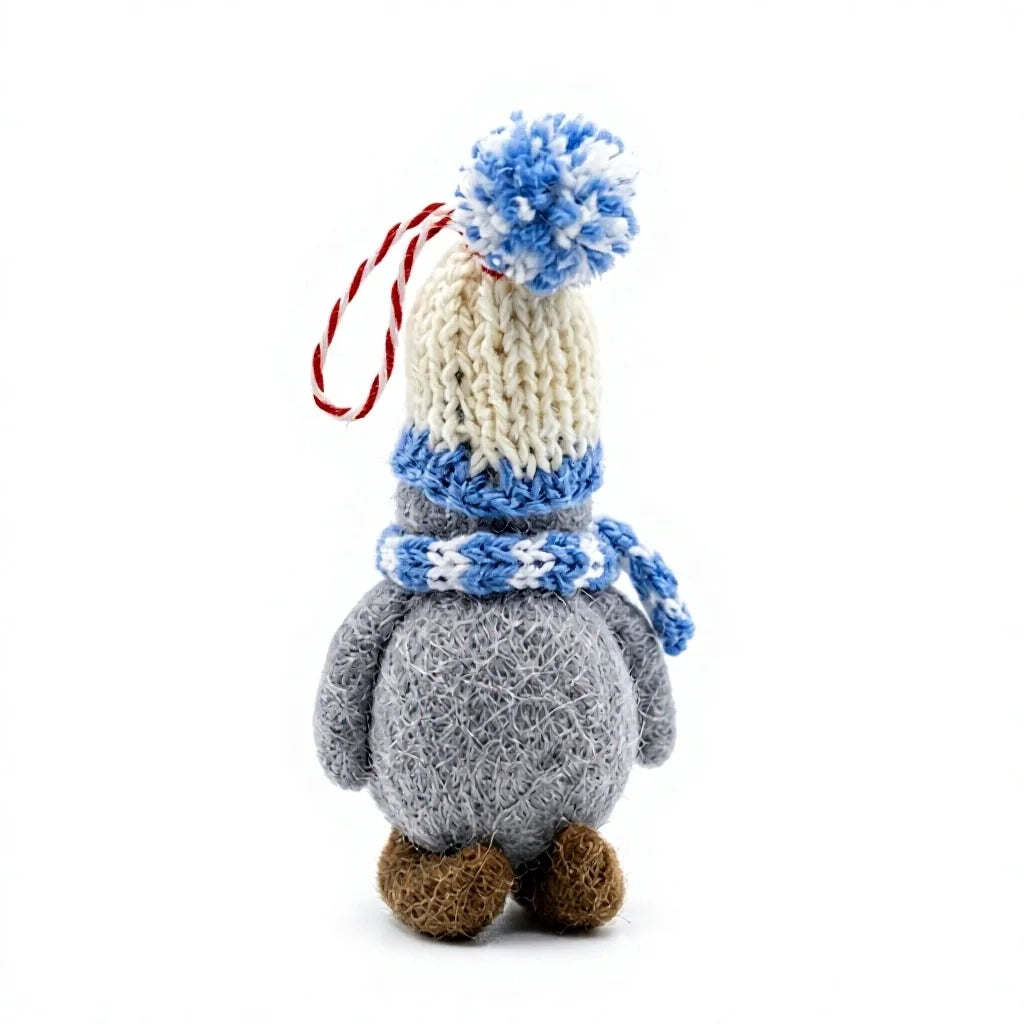 Felt Wool Penguin Christmas Ornaments with Scarf and Hat Small Handmade Indoor Decor – view 4