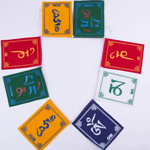 Single String om mani Tibetan Prayer Flag Handmade in Nepal - Best HimalayaBest Himalaya