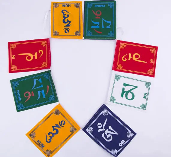 Single String om mani Tibetan Prayer Flag Handmade in Nepal - Best HimalayaBest Himalaya