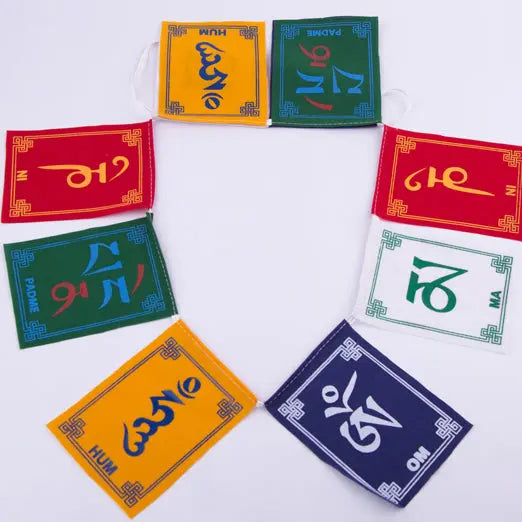 Single String om mani Tibetan Prayer Flag Handmade in Nepal - Best HimalayaBest Himalaya