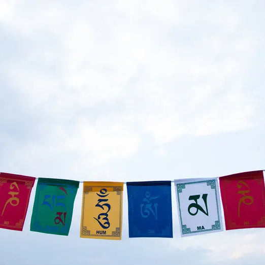 Single String om mani Tibetan Prayer Flag Handmade in Nepal - Best HimalayaBest Himalaya