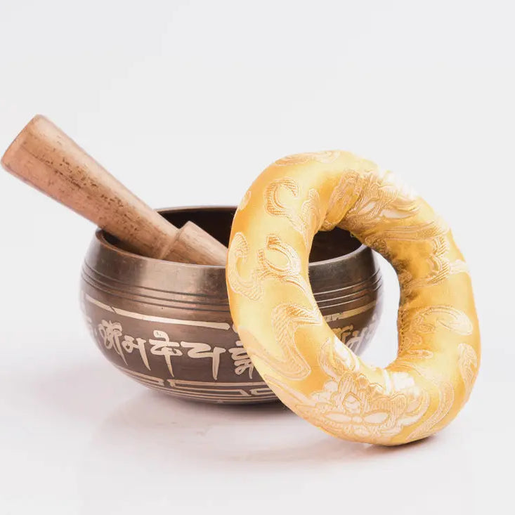 Small Size Antique Tibetan Meditation Yoga Singing Bowl Buddhist Symbol Etched - Best HimalayaBest Himalaya