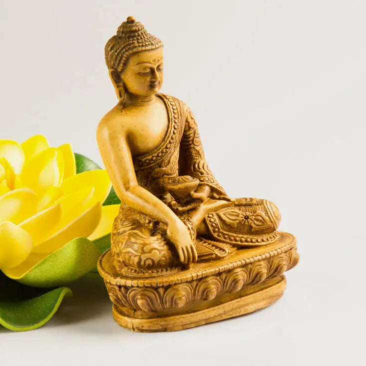 Small meditation buddha resin statue - Best Himalaya