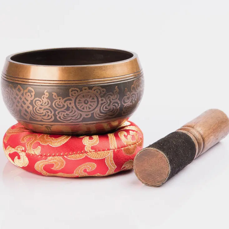 Special Etching Carving Antique Tibetan Singing Bowl for Sound Therapy - Best HimalayaBest Himalaya