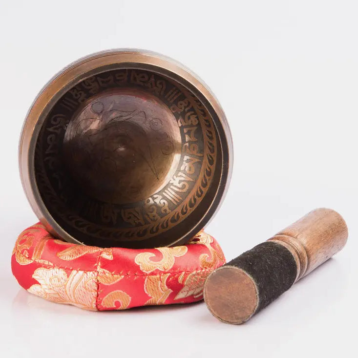 Special Etching Carving Antique Tibetan Singing Bowl for Sound Therapy - Best HimalayaBest Himalaya