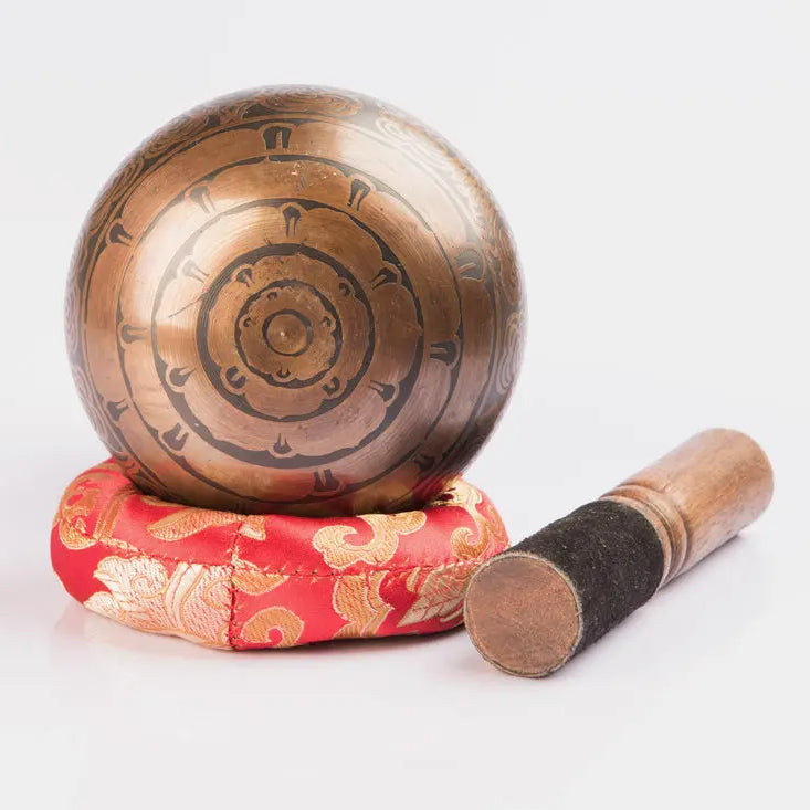 Special Etching Carving Antique Tibetan Singing Bowl for Sound Therapy - Best HimalayaBest Himalaya