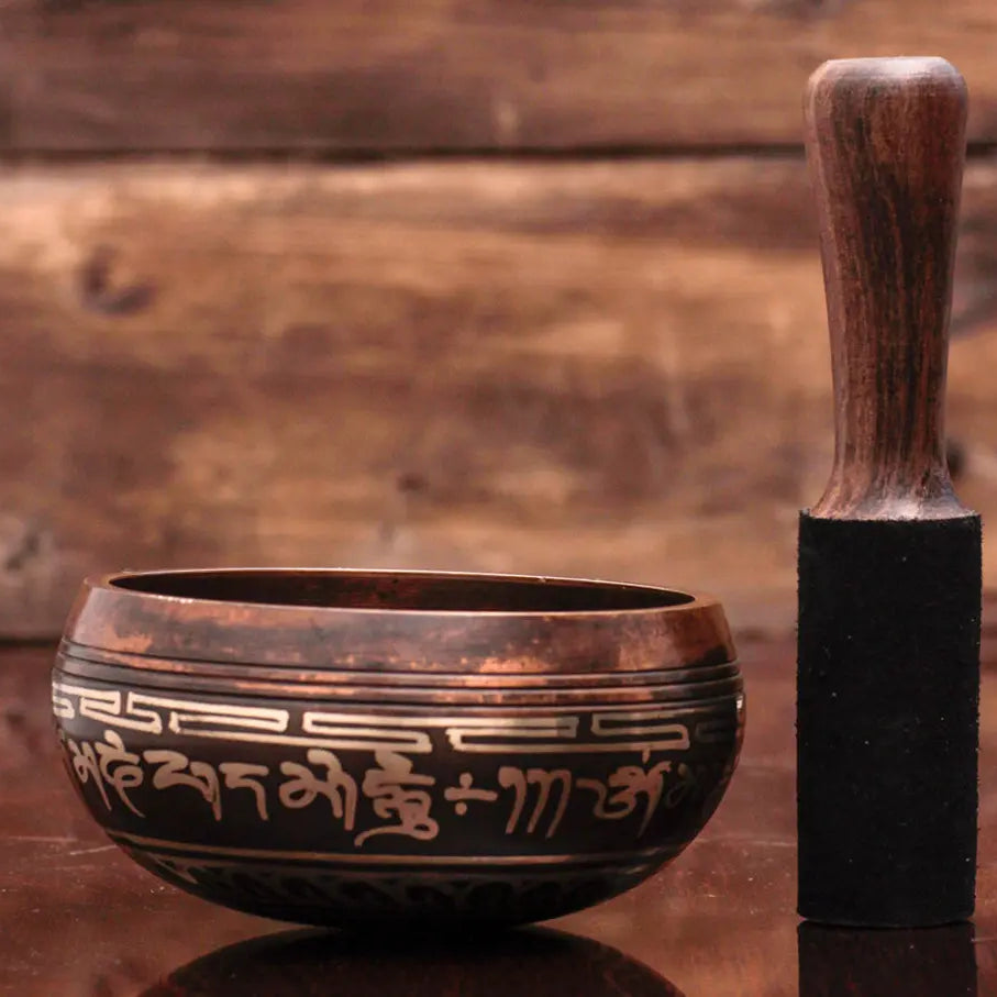 Special Etching Tibetan Handmade Singing Bowl - Best HimalayaBest Himalaya