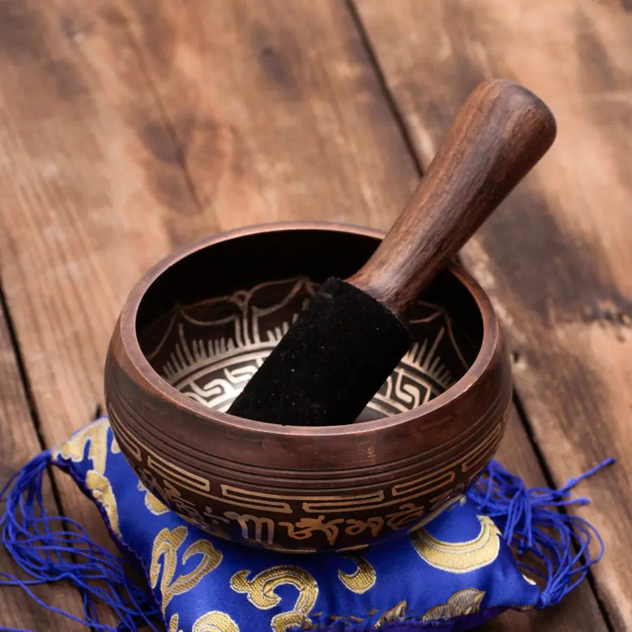 Special Etching Tibetan Handmade Singing Bowl - Best HimalayaBest Himalaya