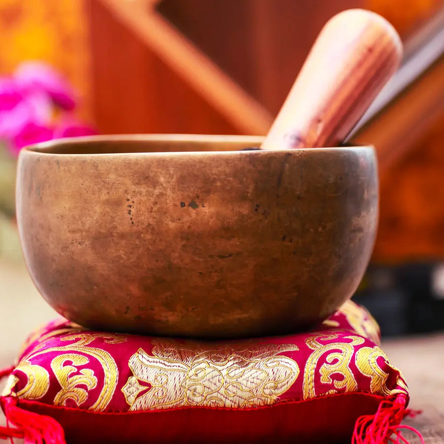 Thado Bati Silk Pillow set Singing Bowl For Chakra Balance - Best HimalayaBest Himalaya