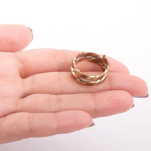 Three Metal Wire Wrapped Custom Size Finger Ring  Handmade Jewellery Gift - Best HimalayaBest Himalaya
