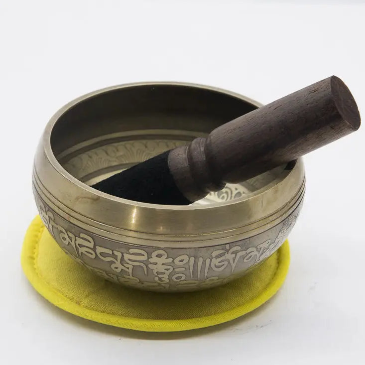 Tibetan Bronze Singing Bowl with Unique Etchings for Sound Therapy and Healing - Best HimalayaBest Himalaya