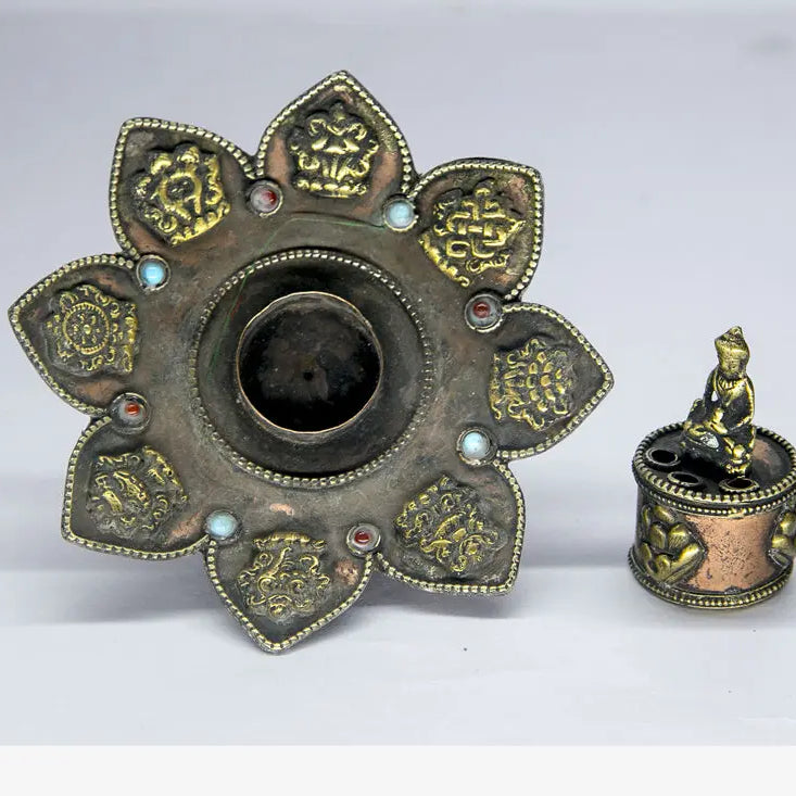 Tibetan Buddha statue incense burner - Best HimalayaBest Himalaya