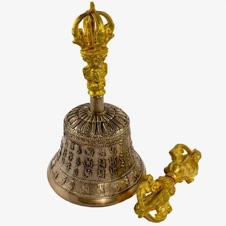Tibetan Buddhist mantra Bell and Dorje set - Best HimalayaBest Himalaya
