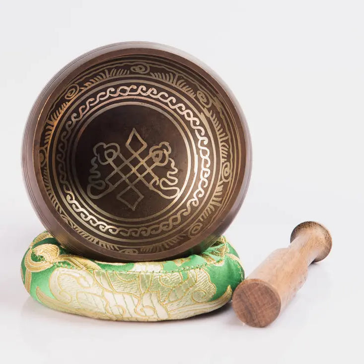 Tibetan Endless Knot Etched Mantra Singing Bowl - Best HimalayaBest Himalaya