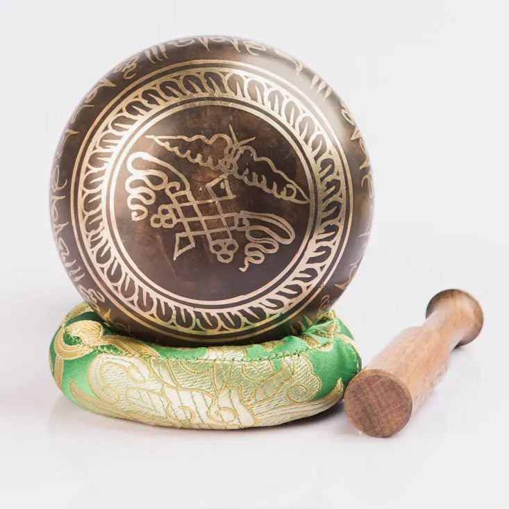 Tibetan Endless Knot Etched Mantra Singing Bowl - Best HimalayaBest Himalaya