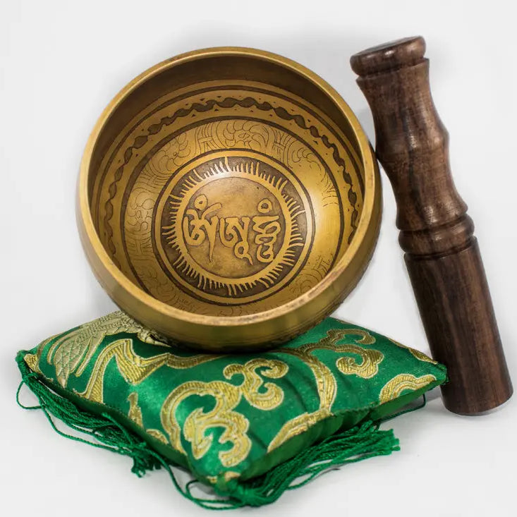 Tibetan Handmade Mantra Etching and Carving Singing Bowl for Meditation - Best HimalayaBest Himalaya