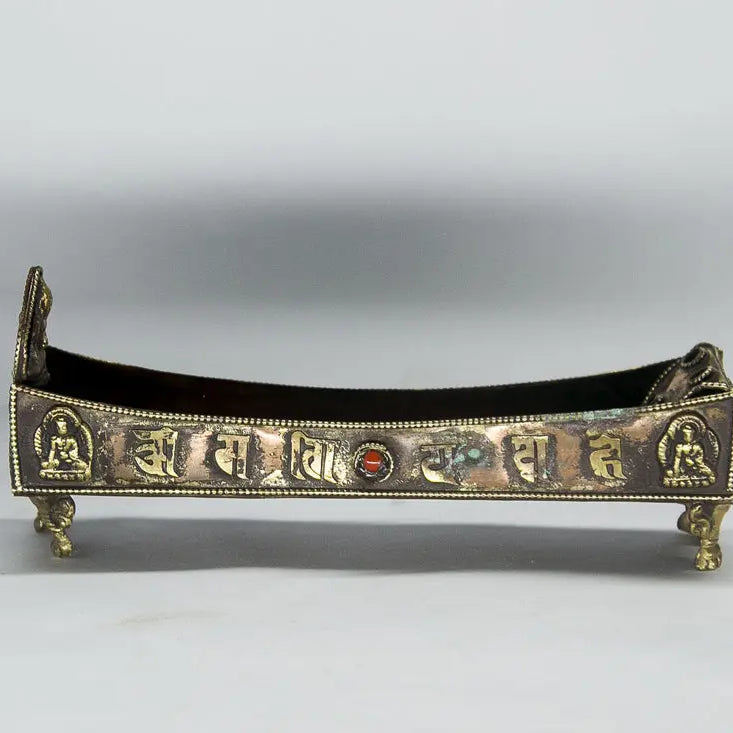 Tibetan Lucky symbol crafted incense burner - Best HimalayaBest Himalaya