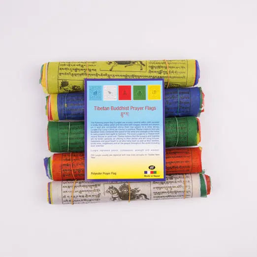 Tibetan Mantra Printed Buddhist Prayer Flag Set - Best HimalayaBest Himalaya