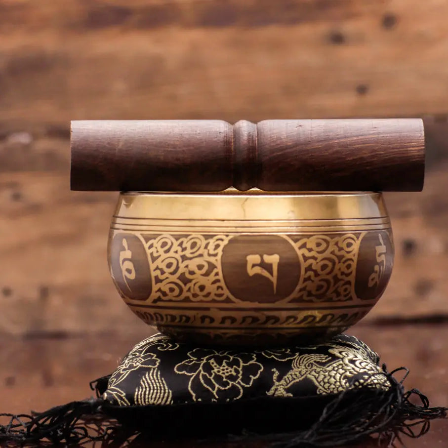 Tibetan Mantras Etched Singing Bowl - Best HimalayaBest Himalaya