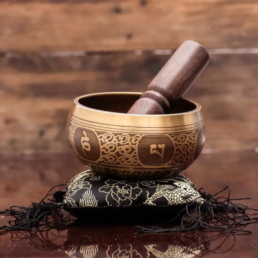 Tibetan Mantras Etched Singing Bowl - Best HimalayaBest Himalaya