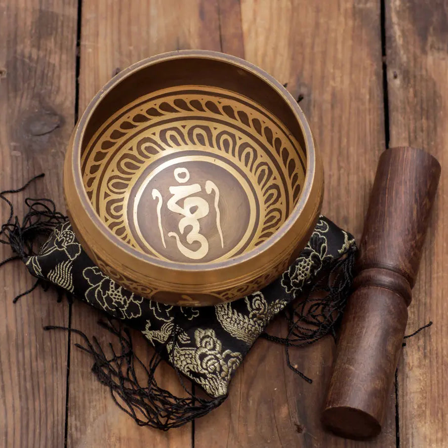 Tibetan Mantras Etched Singing Bowl - Best HimalayaBest Himalaya