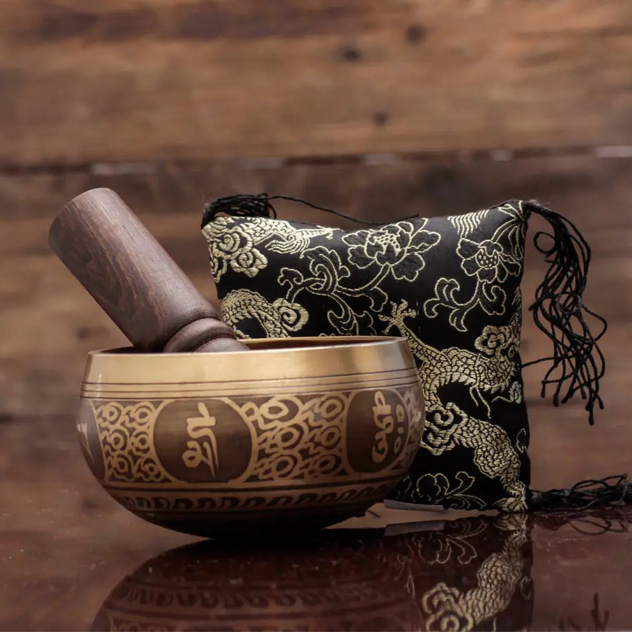 Tibetan Mantras Etched Singing Bowl - Best HimalayaBest Himalaya