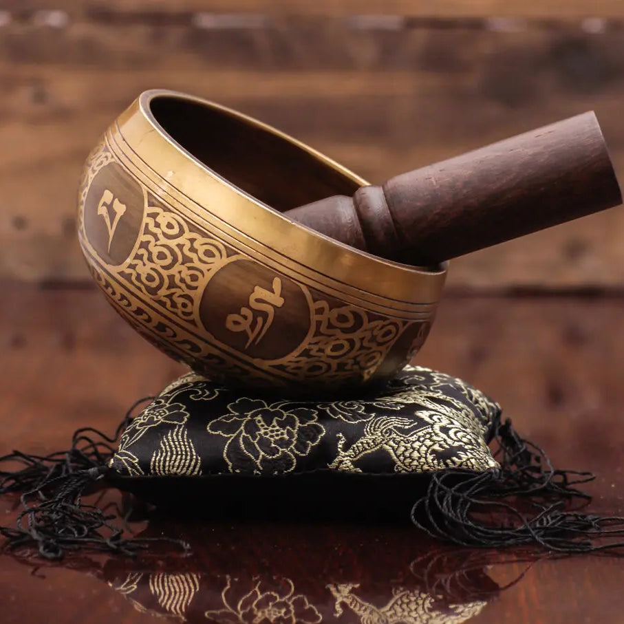 Tibetan Mantras Etched Singing Bowl - Best HimalayaBest Himalaya