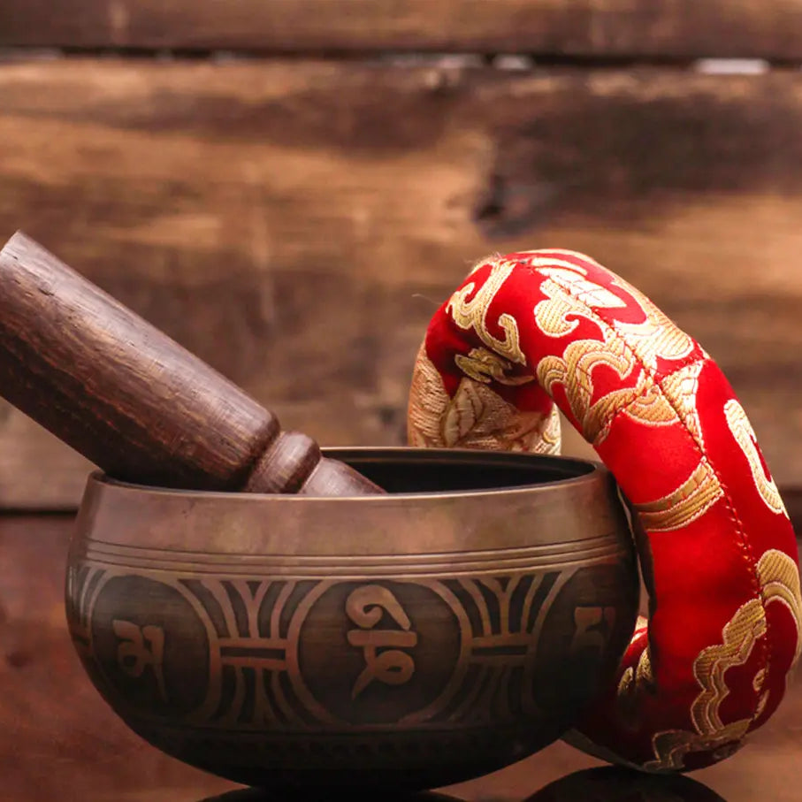 Tibetan Singing Bowl Set Of Premium Mallet And Cushion - Best HimalayaBest Himalaya
