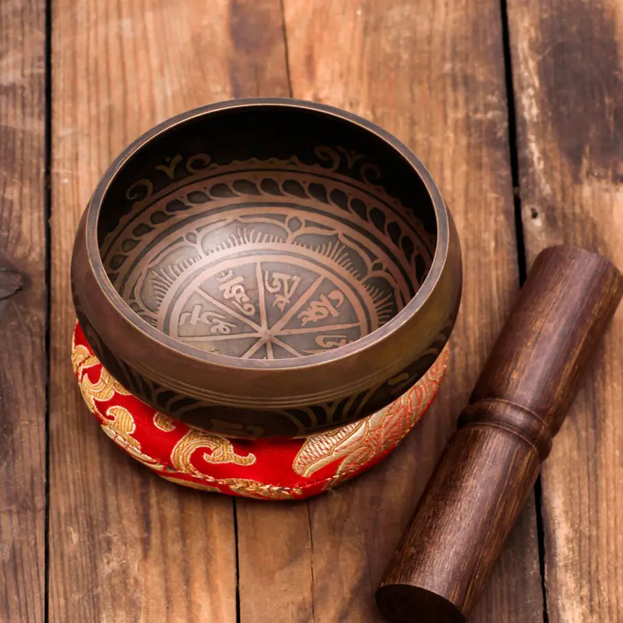 Tibetan Singing Bowl Set Of Premium Mallet And Cushion - Best HimalayaBest Himalaya