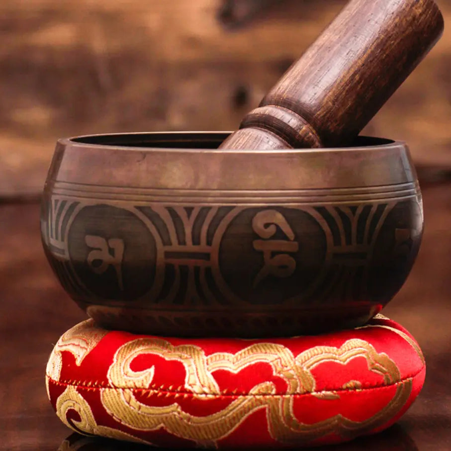 Tibetan Singing Bowl Set Of Premium Mallet And Cushion - Best HimalayaBest Himalaya