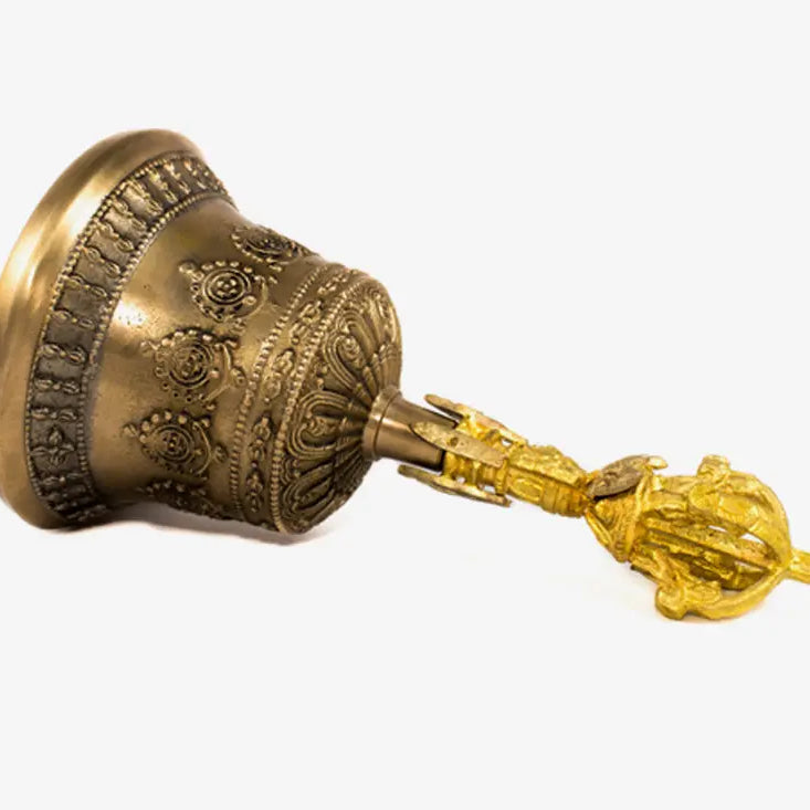 Tibetan dharma object bell and bajra set - Best HimalayaBest Himalaya