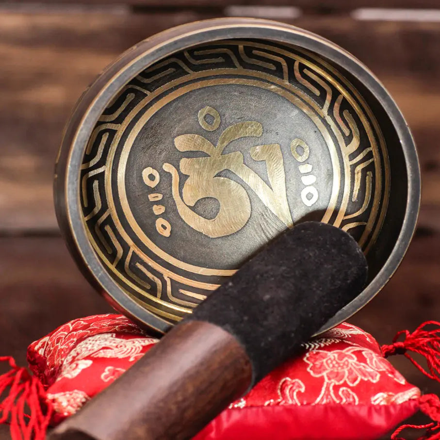 Tibetan mantra bowl With Bowl Pillow - Best HimalayaBest Himalaya